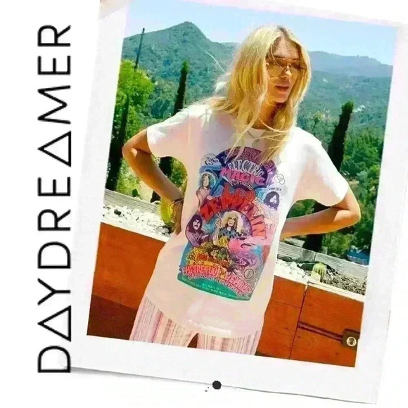DAYDREAMER “Led Zeppelin” Vintage Distressed Graphic Concert Band Tee - Picture 1 of 16